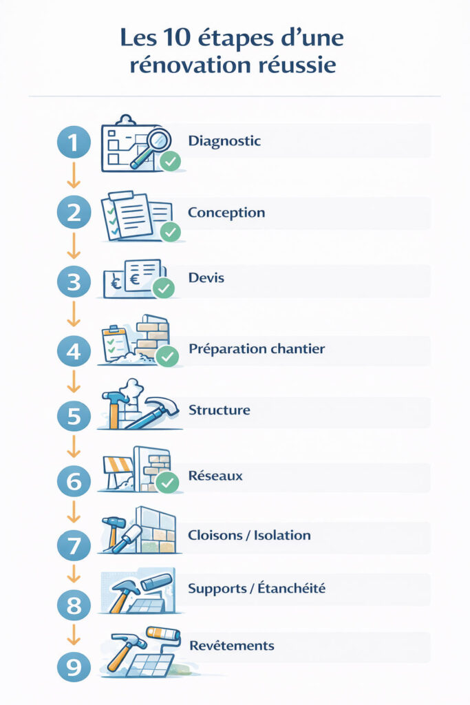 Les 10 étapes d'une rénovation réussie